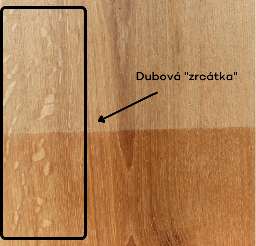 dubová zrcátka